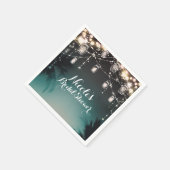 Sparkling Lights Palm Trees Elegant Servetten (Hoek)