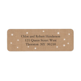Sparkling Lights retour adreslabel Etiket
