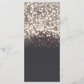 Sparkling Lights Romantisch Grijs Modern Glam Menu (Achterkant)