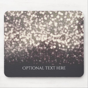 Sparkling Lights Romantisch Grijs Modern Glamour Muismat