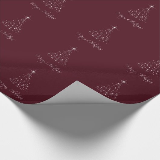 Sparkling Lights Tree Rood Cadeaupapier (Hoek)