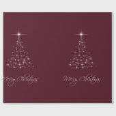 Sparkling Lights Tree Rood Cadeaupapier (Vlak)