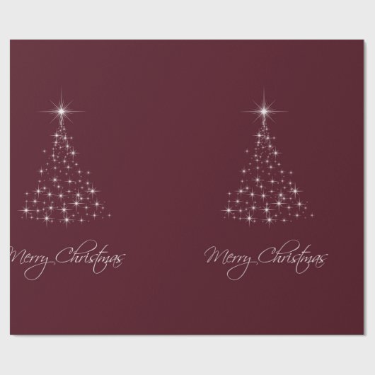 Sparkling Lights Tree Rood Cadeaupapier (Vlak)