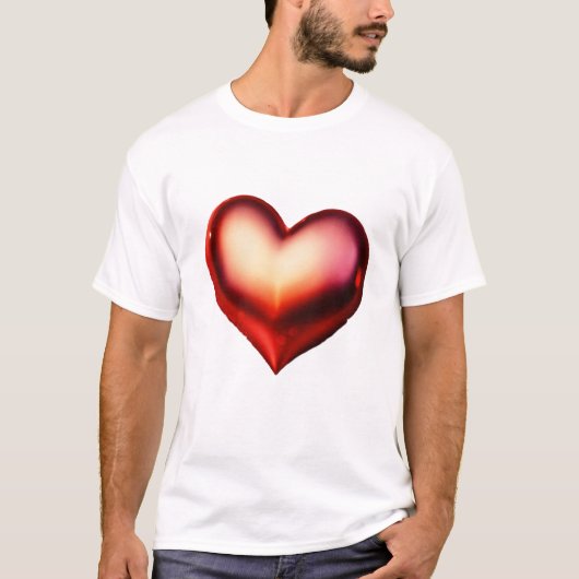 Sparkling Love Heart Glitter T-shirt (Voorkant)