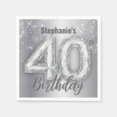 Sparkling Luxe Edelsteen 40e verjaardag Servet (Voorkant)