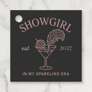 Sparkling Martini Glam Showgirl Era Bachelorette Bedankjes Labels