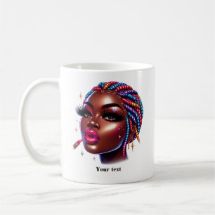 Sparkling Melanin Chic Afro-Amerikaanse stedelijke Koffiemok