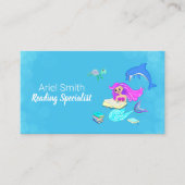 Sparkling Mermaid Reading Books Visitekaartje (Voorkant)
