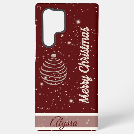 Sparkling Merry Christmas Ornament Samsung Galaxy Hoesje (Achterkant)