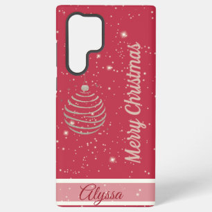 Sparkling Merry Christmas Ornament Samsung Galaxy Hoesje