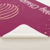 Sparkling Merry Christmas Ornament Sherpa Deken (3/4)