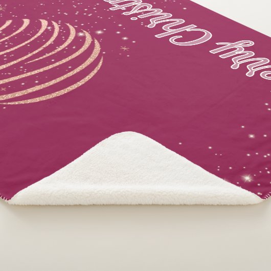 Sparkling Merry Christmas Ornament Sherpa Deken (3/4)