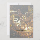 Sparkling Night Lights Christmas New Year Party Kaart (Achterkant)