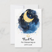 Sparkling Night Sky Baby shower Bedankkaart (Voorkant)