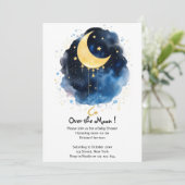 Sparkling Night Sky Baby shower Kaart (Staand voorkant)
