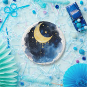 Sparkling Night Sky Baby shower Papieren Bordje (Feest)