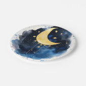 Sparkling Night Sky Baby shower Papieren Bordje (Gekanteld)