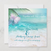 SPARKLING OCEAN WATERS Wedding Invitation Kaart (Voorkant)