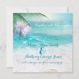 SPARKLING OCEAN WATERS Wedding Invitation Kaart