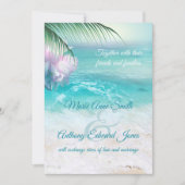 SPARKLING OCEAN WATERS Wedding Invitation Kaart (Voorkant)