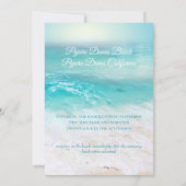 SPARKLING OCEAN WATERS Wedding Invitation Kaart (Achterkant)