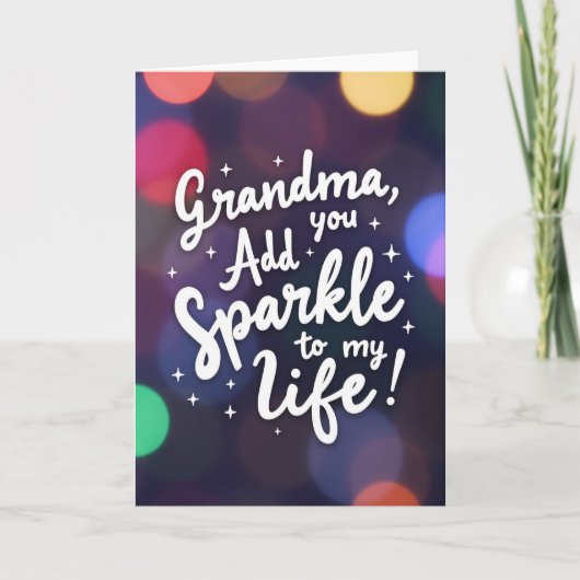 Sparkling Oma Liefde Kaart (Voorkant)