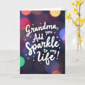 Sparkling Oma Liefde Kaart (Gele Bloem)