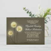 Sparkling Paardenbloemen Uitnodigingen verlovingsf (Staand voorkant)