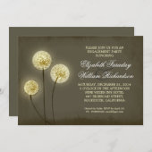 Sparkling Paardenbloemen Uitnodigingen verlovingsf (Voorkant / Achterkant)