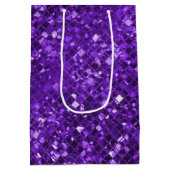 Sparkling Paarse Mozaïek Patroon Gift Bag Medium Cadeauzakje (Achterkant)