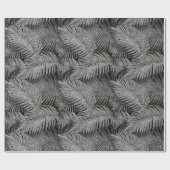 Sparkling Palm Leaves Pattern Silver ID831 Cadeaupapier (Vlak)