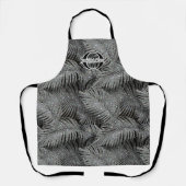 Sparkling Palm Leaves Pattern Silver ID831 Schort (Voorkant)