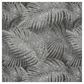 Sparkling Palm Leaves Pattern Silver ID831 Stof (Swatch)