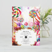 Sparkling Pastel Candyland Verjaardag Kaart (Staand voorkant)