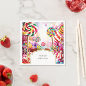 Sparkling Pastel Candyland Verjaardag Servet (Insitu)