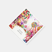 Sparkling Pastel Candyland Verjaardag Servet (Hoek)