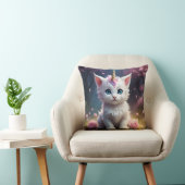 "Sparkling Paws: Het Betoverende Eenhoorn Kitten" Kussen (Stoel)