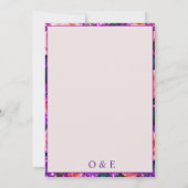 Sparkling Pink Glitter Rose Save The Date (Achterkant)