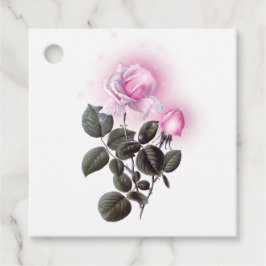 Sparkling Pink Rose Bedankjes Labels
