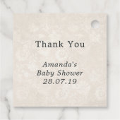 Sparkling Pink Rose Bedankjes Labels (Achterkant)