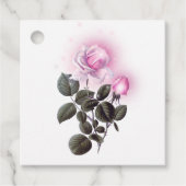 Sparkling Pink Rose Bedankjes Labels (Voorkant)