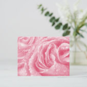 Sparkling Pink Rose Briefkaart (Staand voorkant)
