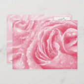 Sparkling Pink Rose Briefkaart (Voorkant / Achterkant)