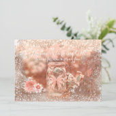 Sparkling Pixie Elfenvleugels Mason Jar Uitnodigin Kaart (Staand voorkant)