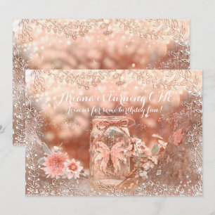 Sparkling Pixie Elfenvleugels Mason Jar Uitnodigin Kaart