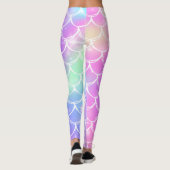 Sparkling Rainbow Mermaid Scales Leggings (Achterkant)