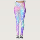 Sparkling Rainbow Mermaid Scales Leggings (Voorkant)