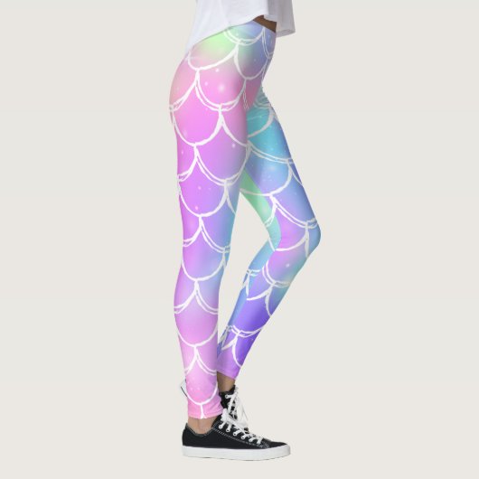 Sparkling Rainbow Mermaid Scales Leggings (Rechts)