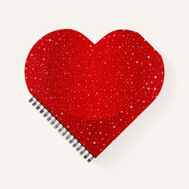 Sparkling Red Glitter Abstract Notitieboek