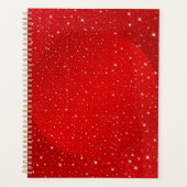 Sparkling Red Glitter Abstract Planner (Voorkant)